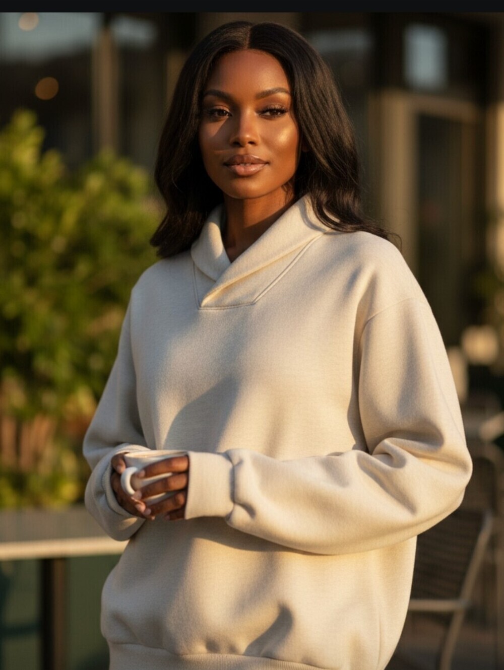Free Assembly Cozy Cream Cowl Neck Sweater Top Size 2XL